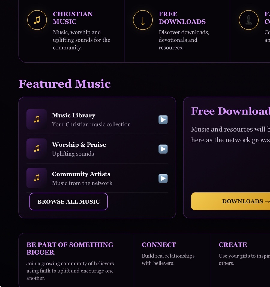 Christian music and featured music